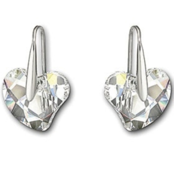 Swarovski Heart Clear Pierced Earrings # 1061838 - Picture 1 of 4